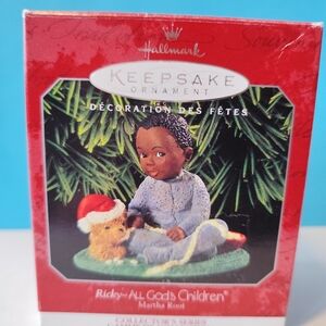 3/$30💜Vintage 1998 Hallmark Ricky All God's Children Ornament